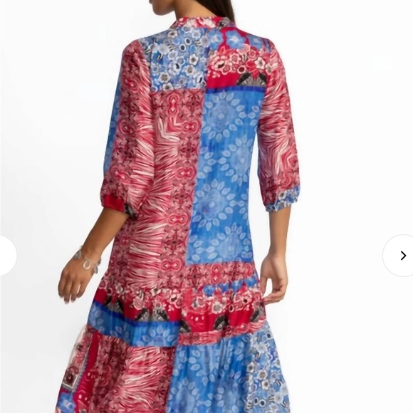 Johnny Was Cornelia 100% Silk Dress in Mayborn Scarf - Picture 5 of 7